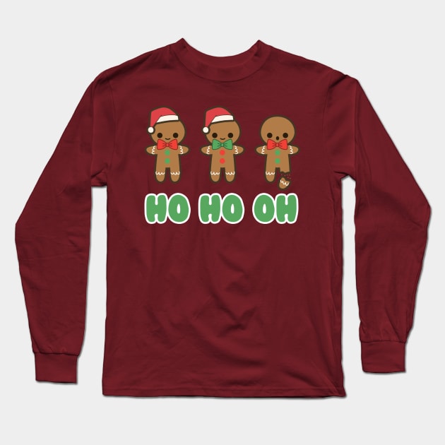 Funny Christmas Gingerbread Man Long Sleeve T-Shirt by Daytone